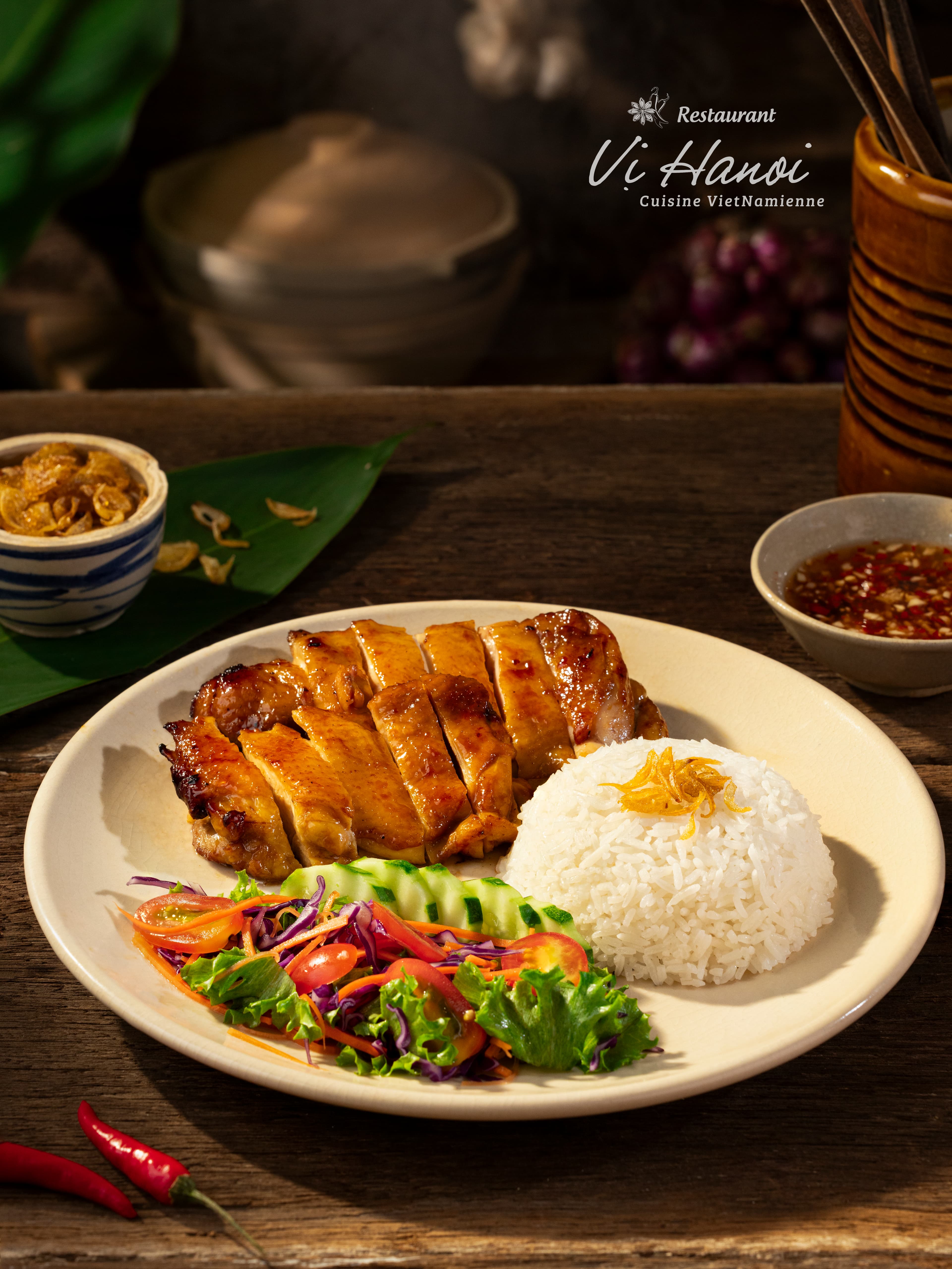 Riz au poulet grillé sur charbon avec miel ★